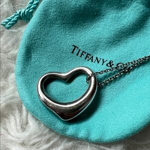 Tiffany & Co. silver Elsa Peretti Open Heart pendant necklace